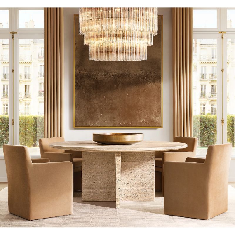 Clele Three Layer Round Murano Glass Chandelier 36" - Zelno