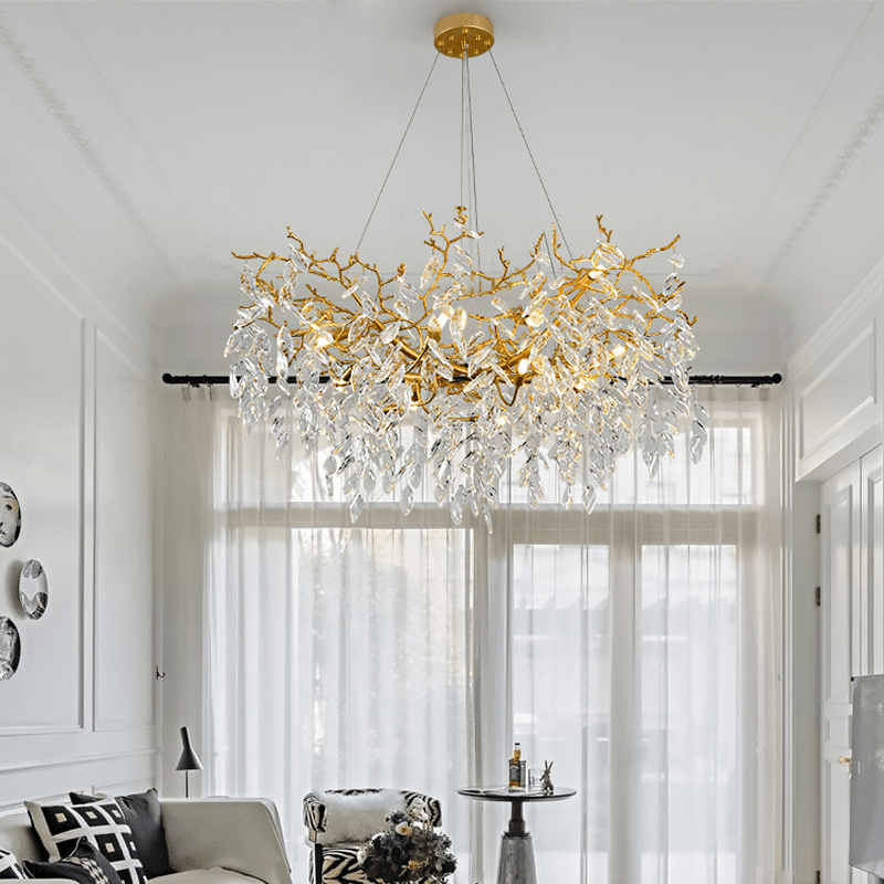 Cleo Branch Crystal Chandelier Light - Zelno Lighting