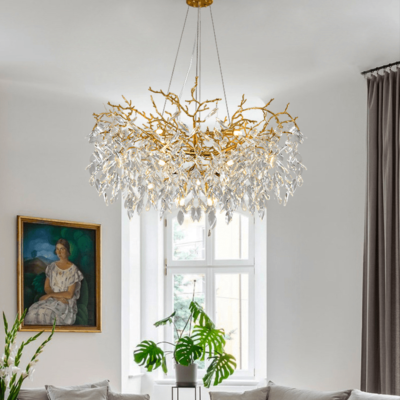 Cleo Branch Crystal Chandelier Light - Zelno Lighting