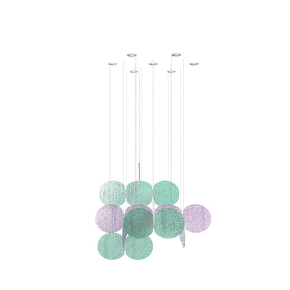 Clouds Iridescent Disc Chandelier - Zelno Lighting