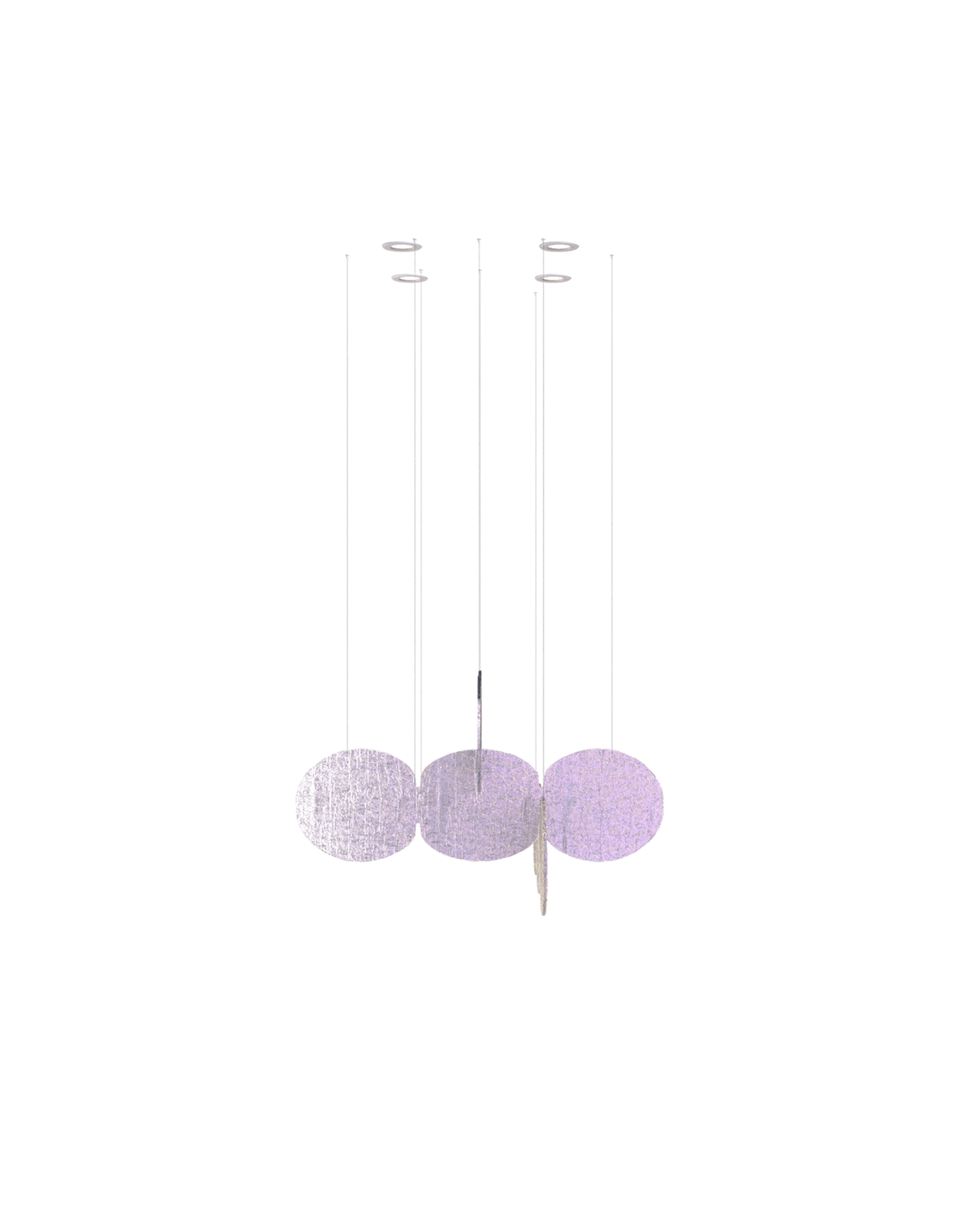 Clouds Iridescent Disc Chandelier - Zelno Lighting