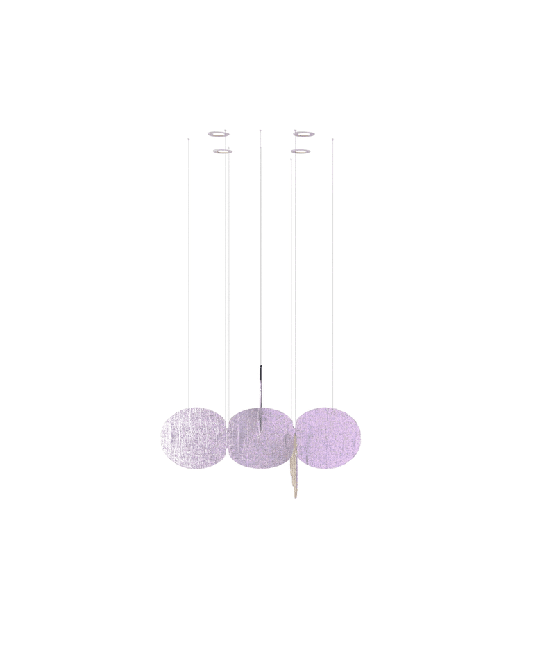 Clouds Iridescent Disc Chandelier - Zelno Lighting