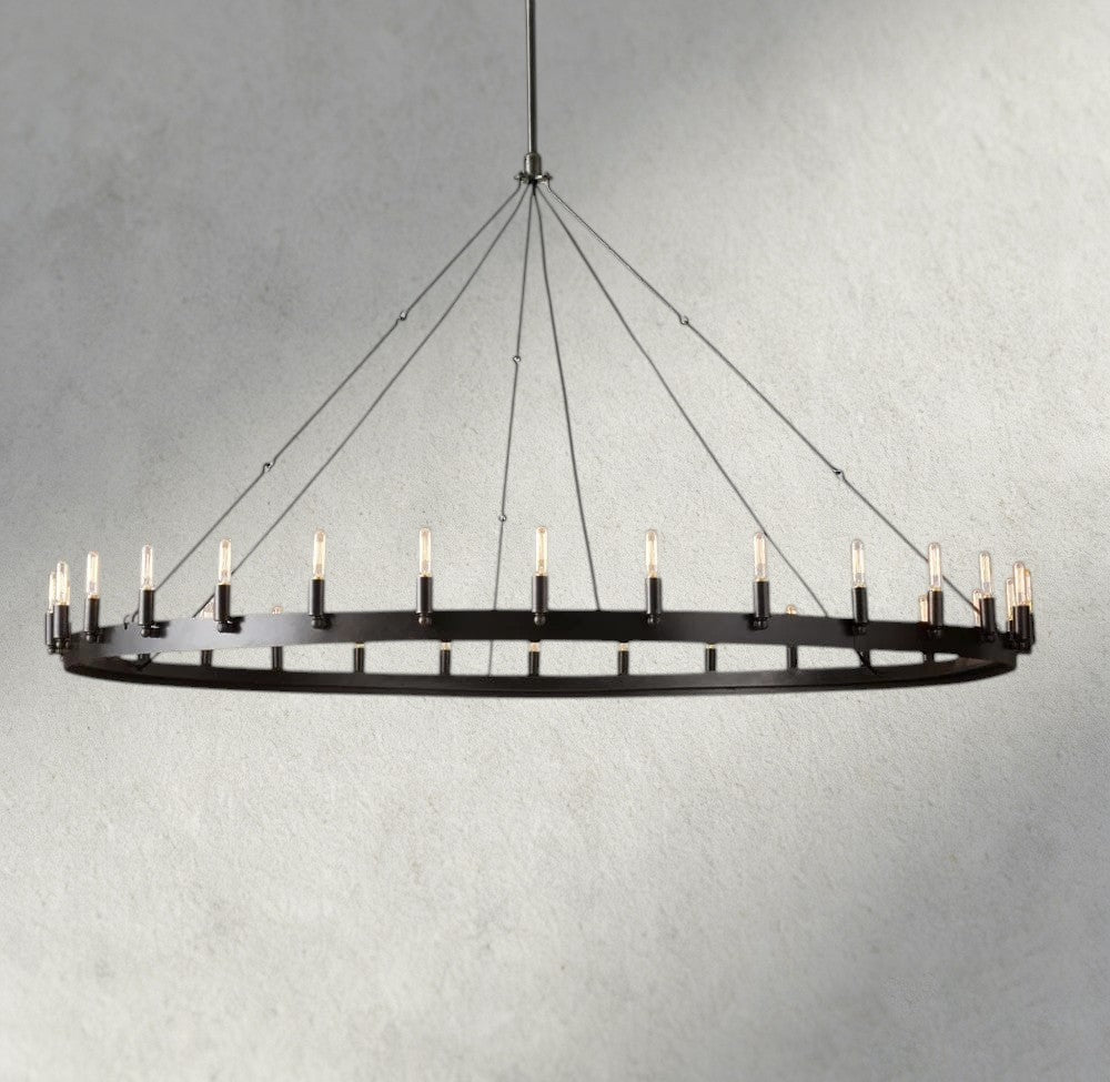 Cominv Round Outdoor Chandelier 26", 38", 50", 63", 73" - zelnolighting