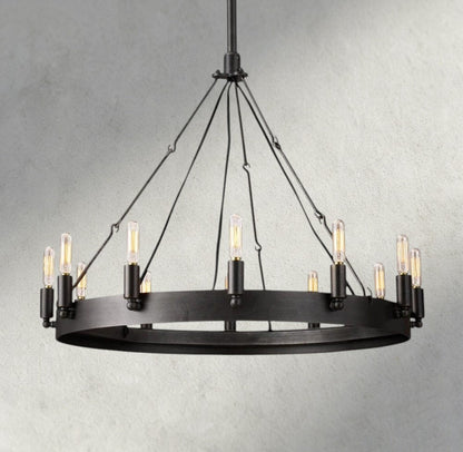 Cominv Round Outdoor Chandelier 26", 38", 50", 63", 73" - zelnolighting