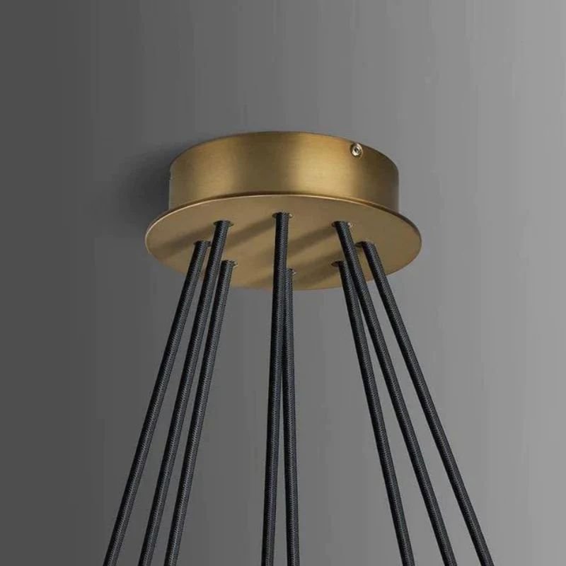 Cono Crystal Round Chandelier 60" - Zelno Lighting