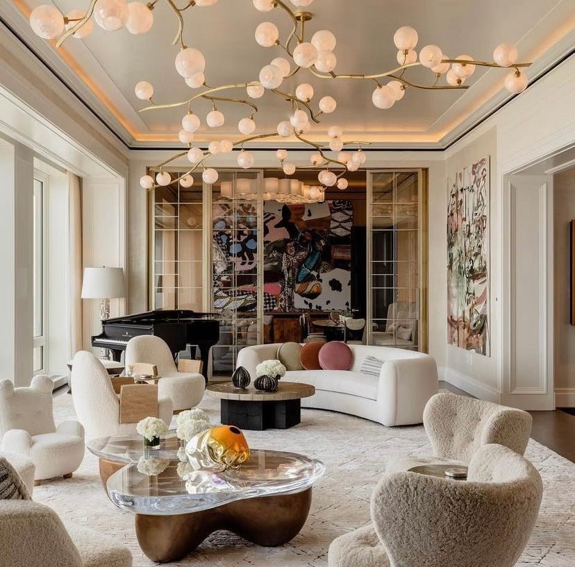 Contemporary Hand-blown Glass Globes Branch Chandelier for Dining Room Living Room and Kitchen Island - Zelno Lighting