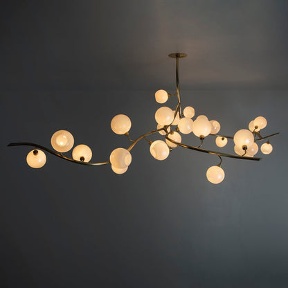 Contemporary Hand-blown Glass Globes Branch Chandelier for Dining Room Living Room and Kitchen Island - Zelno Lighting