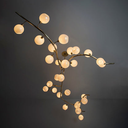 Contemporary Hand-blown Glass Globes Branch Chandelier for Dining Room Living Room and Kitchen Island - Zelno Lighting
