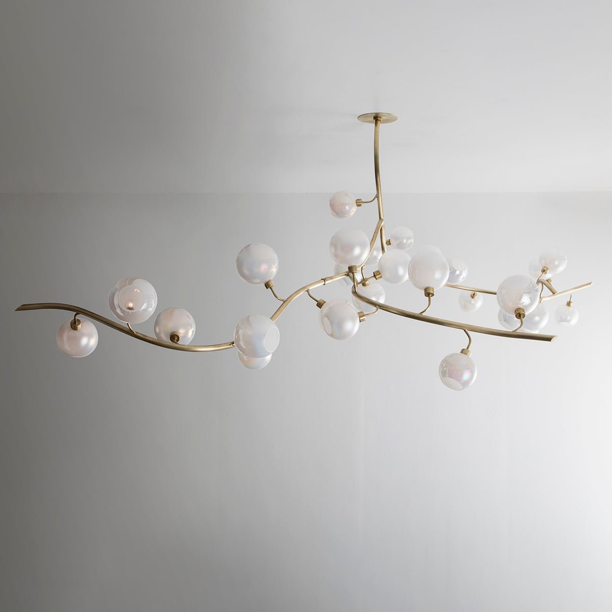 Contemporary Hand-blown Glass Globes Branch Chandelier for Dining Room Living Room and Kitchen Island - Zelno Lighting