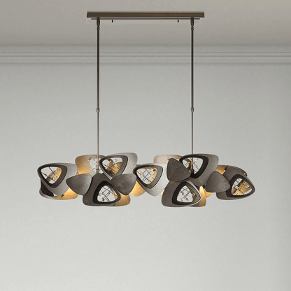 Contemporary Stainless Steel Linear Chandelier - Zelno Lighting