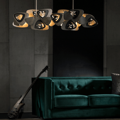 Contemporary Stainless Steel Linear Chandelier - Zelno Lighting