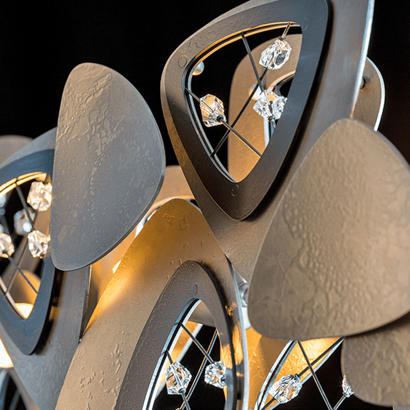 Contemporary Stainless Steel Linear Chandelier - Zelno Lighting