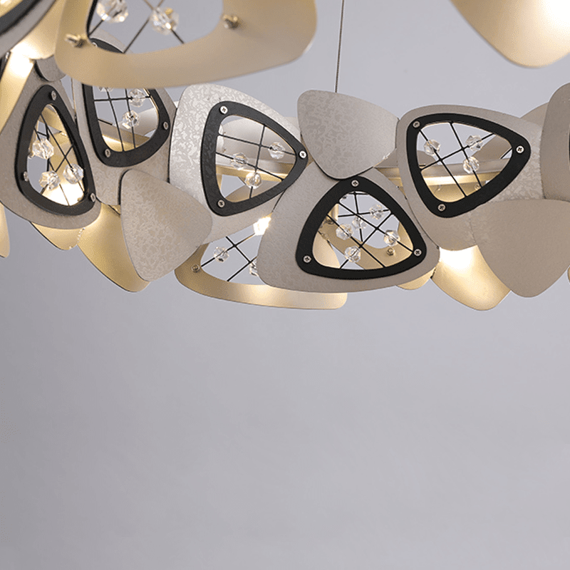 Contemporary Stainless Steel Round Chandelier - Zelno Lighting