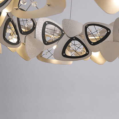 Contemporary Stainless Steel Round Chandelier - Zelno Lighting