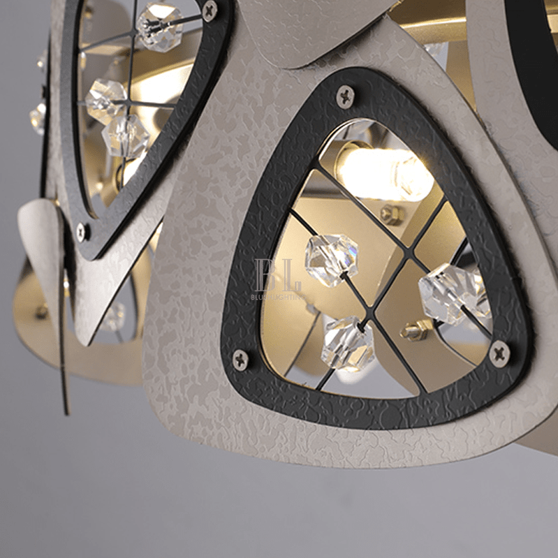 Contemporary Stainless Steel Round Chandelier - Zelno Lighting
