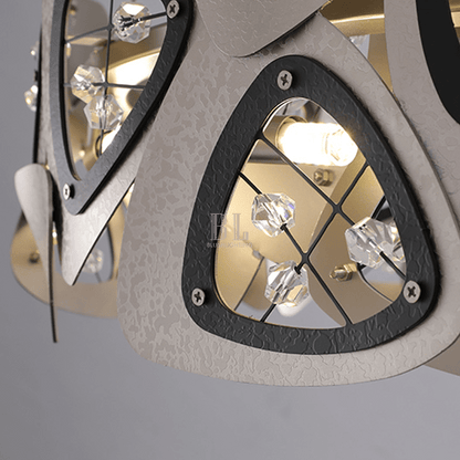 Contemporary Stainless Steel Round Chandelier - Zelno Lighting