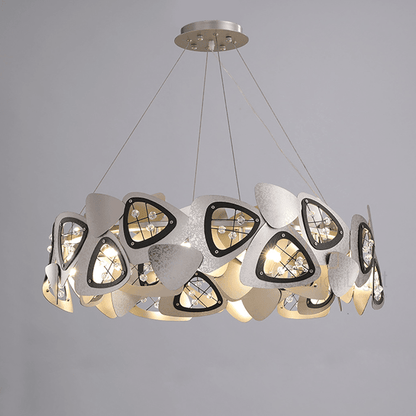 Contemporary Stainless Steel Round Chandelier - Zelno Lighting