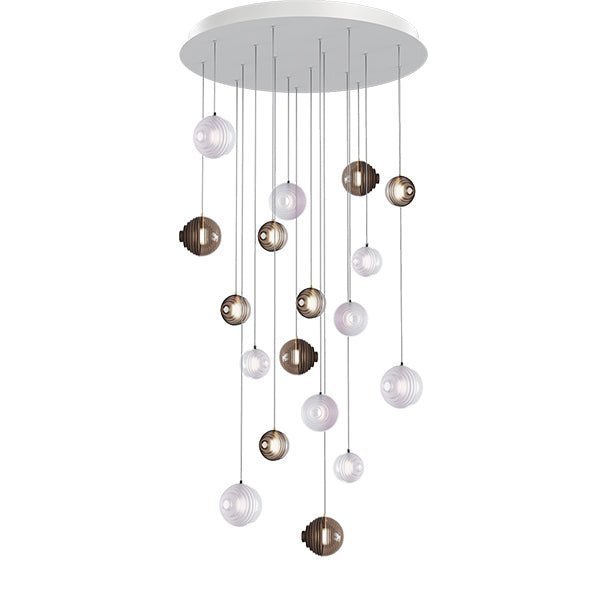 Cosmic Sphere Cascade Glass Chandelier - Zelno Lighting