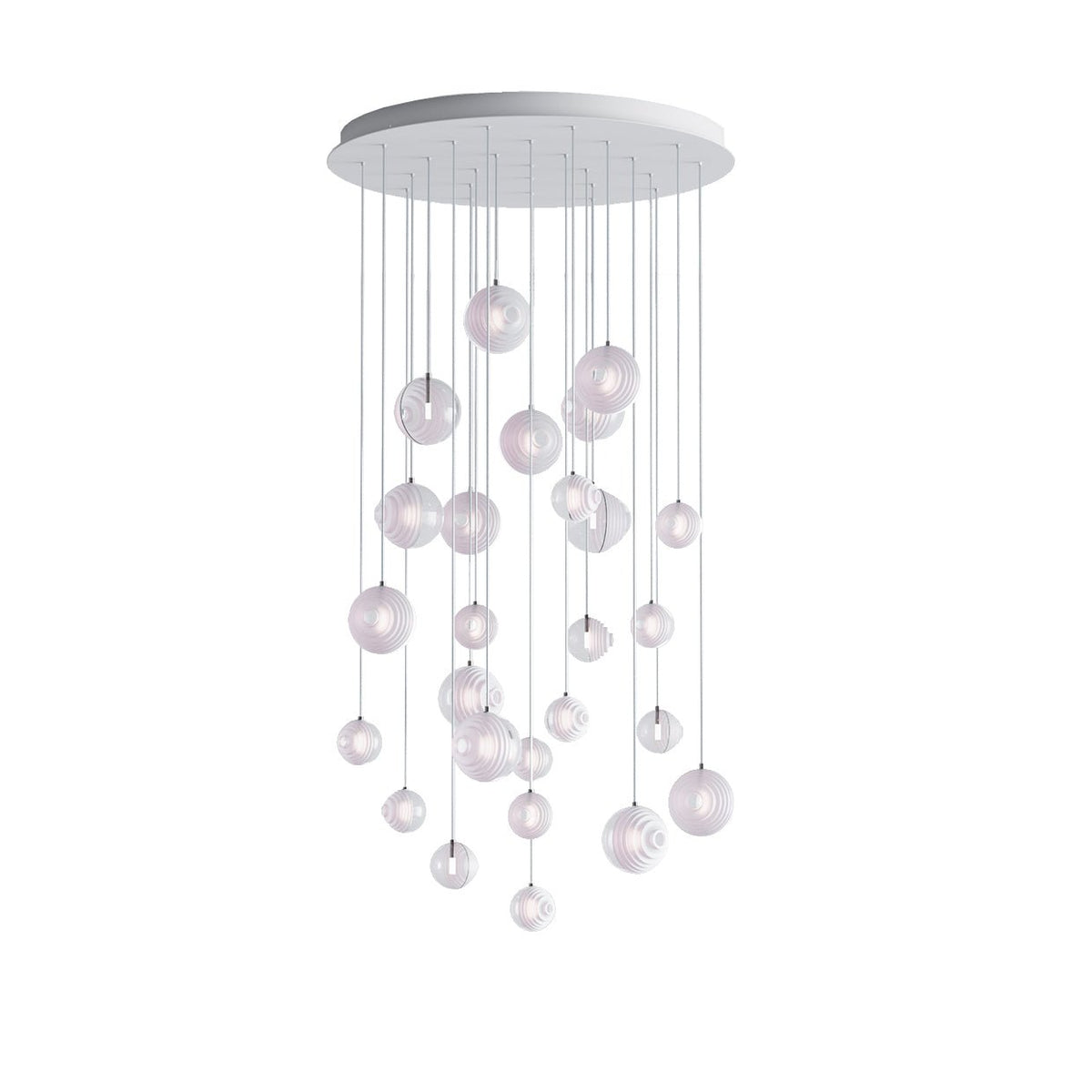 Cosmic Sphere Cascade Glass Chandelier - Zelno Lighting