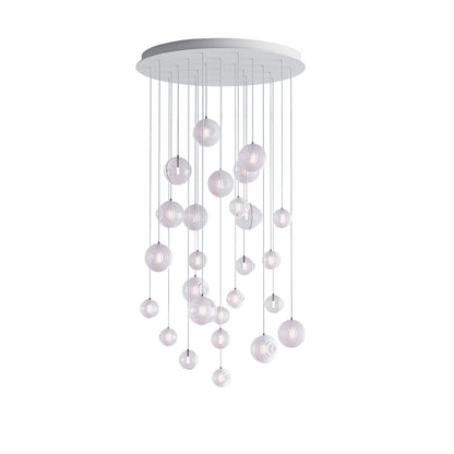 Cosmic Sphere Cascade Glass Chandelier - Zelno Lighting