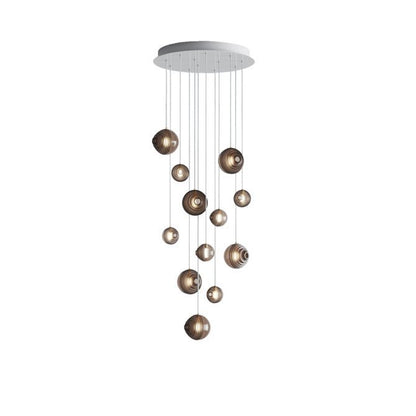 Cosmic Sphere Cascade Glass Chandelier - Zelno Lighting