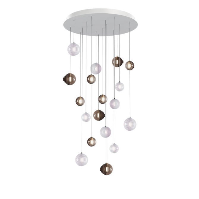 Cosmic Sphere Cascade Glass Chandelier - Zelno Lighting