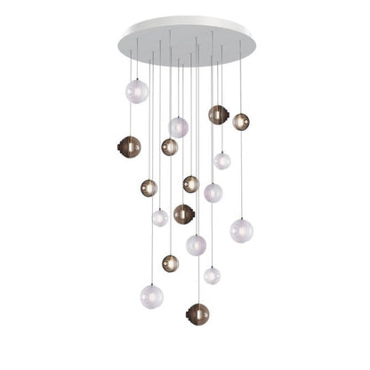 Cosmic Sphere Cascade Glass Chandelier - Zelno Lighting