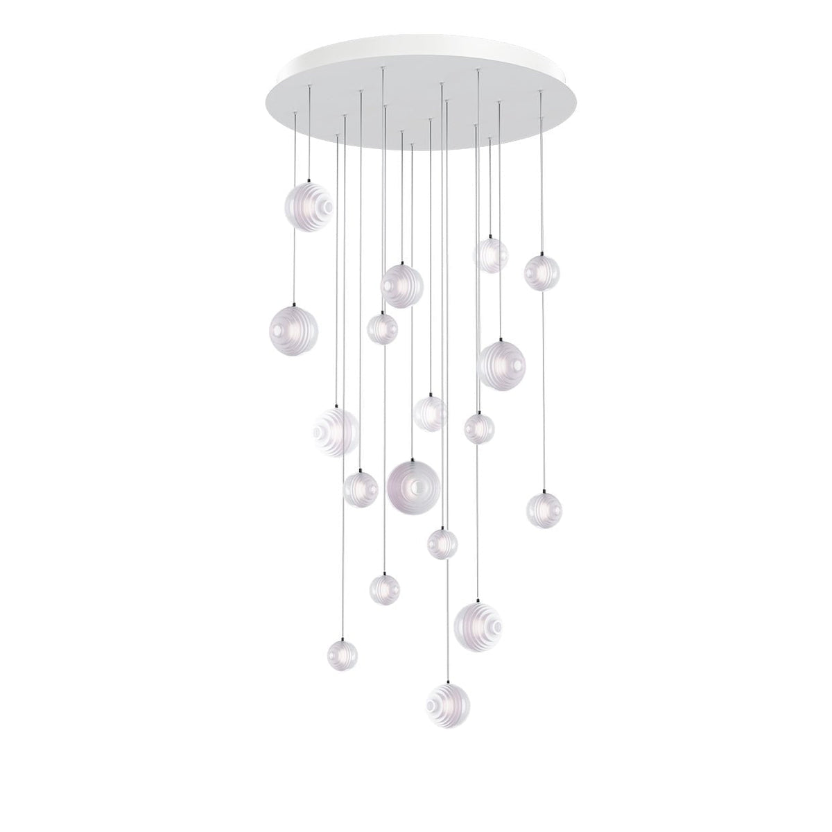 Cosmic Sphere Cascade Glass Chandelier - Zelno Lighting