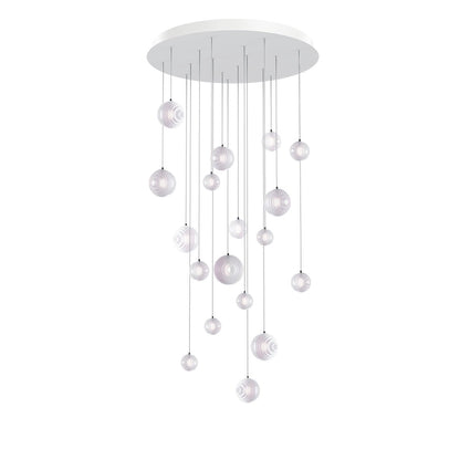 Cosmic Sphere Cascade Glass Chandelier - Zelno Lighting