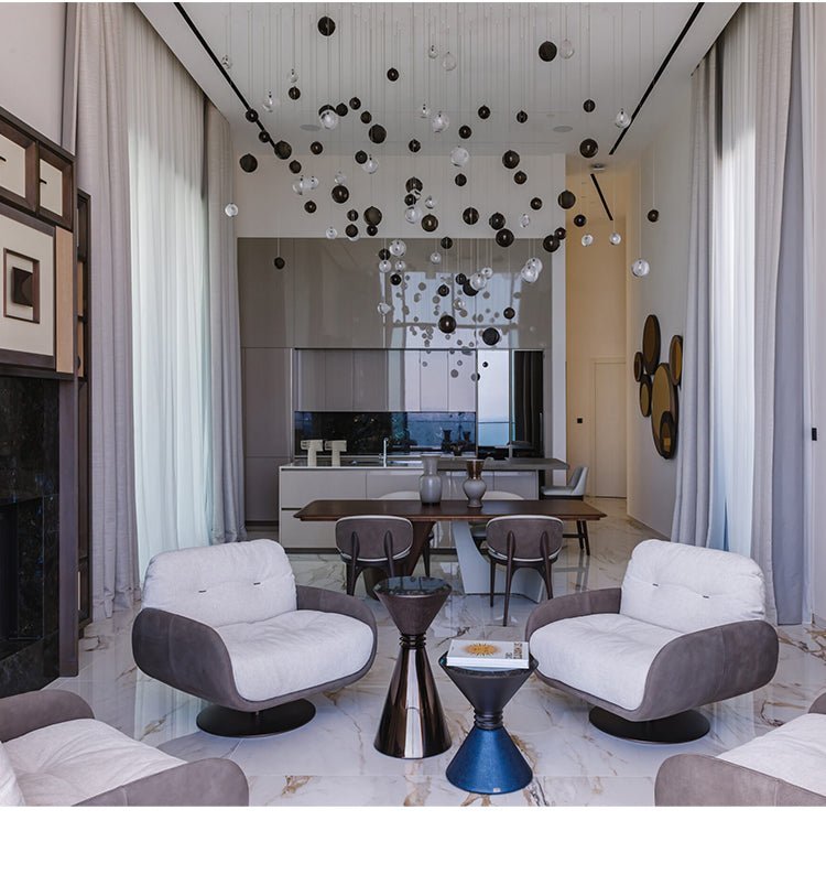 Cosmic Sphere Cascade Glass Chandelier - Zelno Lighting