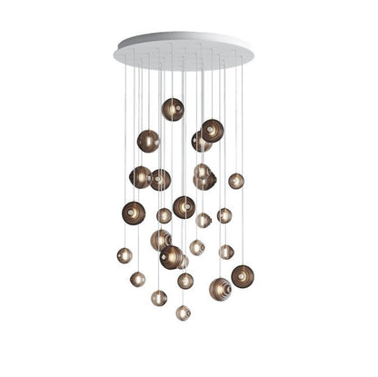 Cosmic Sphere Cascade Glass Chandelier - Zelno Lighting