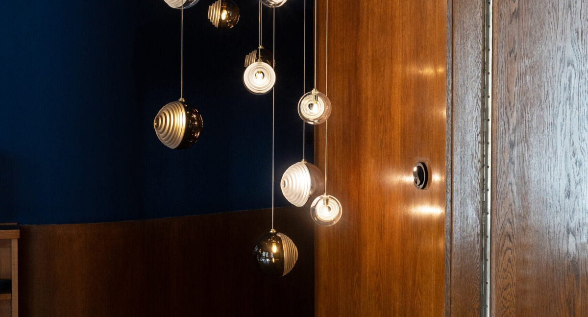 Cosmic Sphere Cascade Glass Chandelier - Zelno Lighting