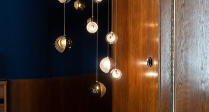 Cosmic Sphere Cascade Glass Chandelier - Zelno Lighting