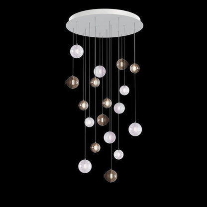 Cosmic Sphere Cascade Glass Chandelier - Zelno Lighting
