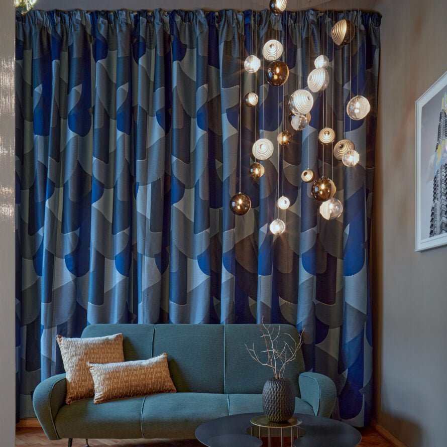 Cosmic Sphere Cascade Glass Chandelier - Zelno Lighting