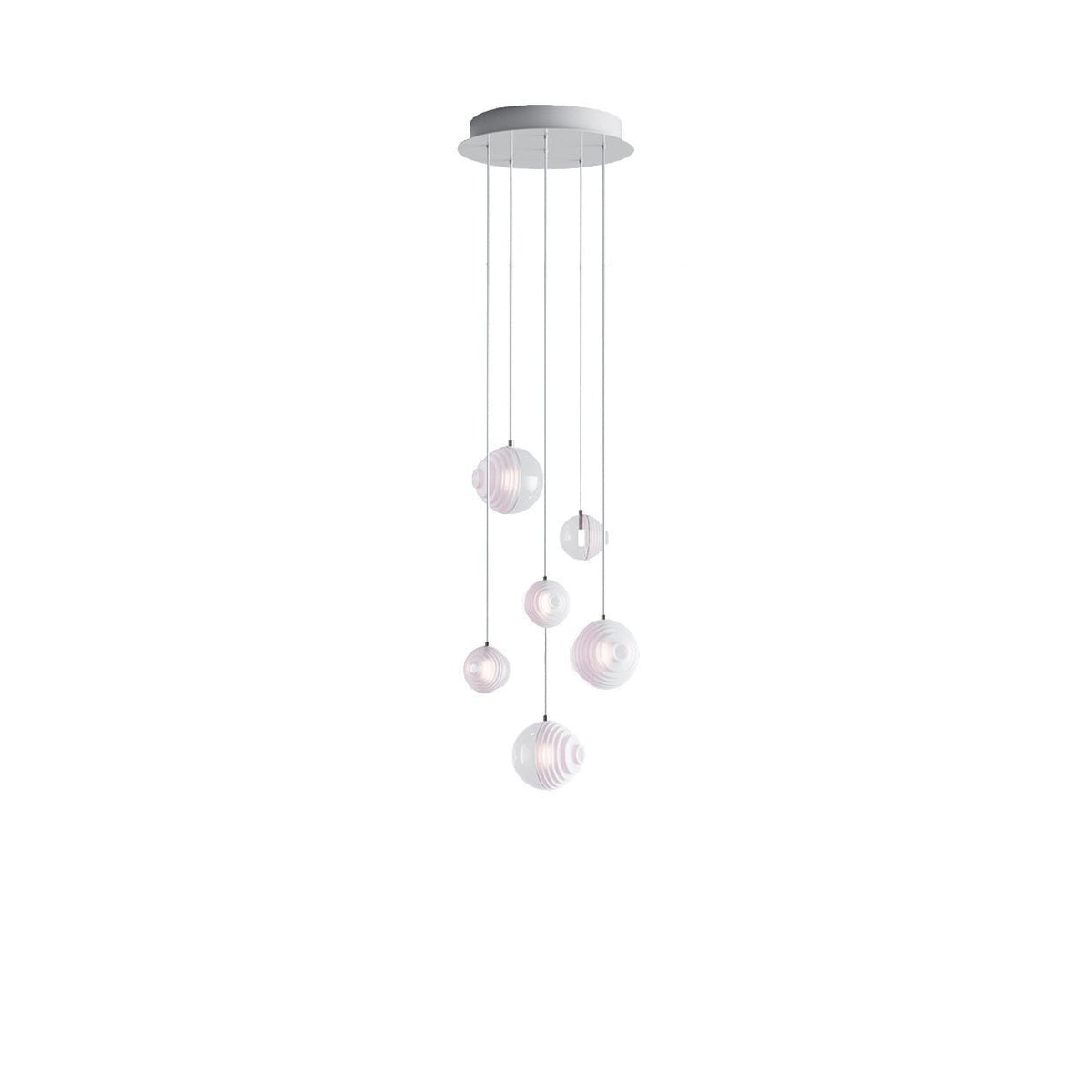 Cosmic Sphere Cascade Glass Chandelier - Zelno Lighting