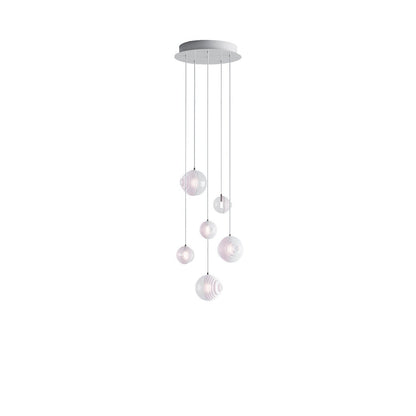 Cosmic Sphere Cascade Glass Chandelier - Zelno Lighting