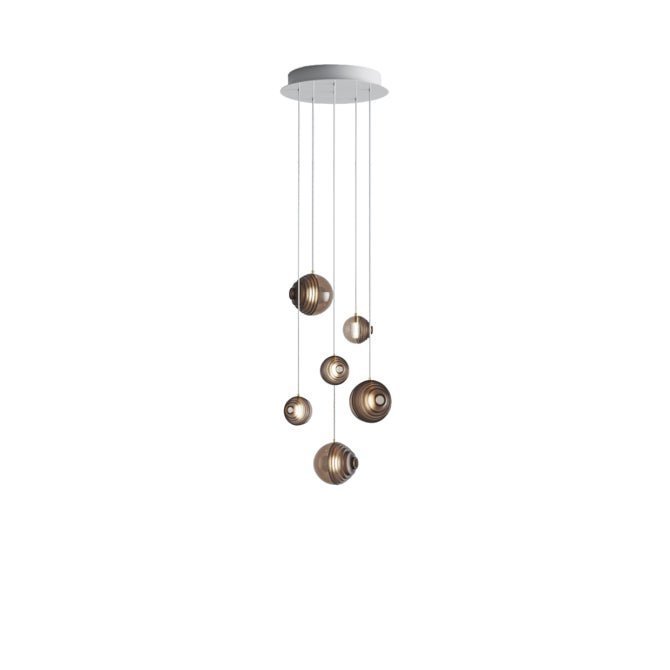 Cosmic Sphere Cascade Glass Chandelier - Zelno Lighting