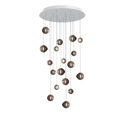 Cosmic Sphere Cascade Glass Chandelier - Zelno Lighting