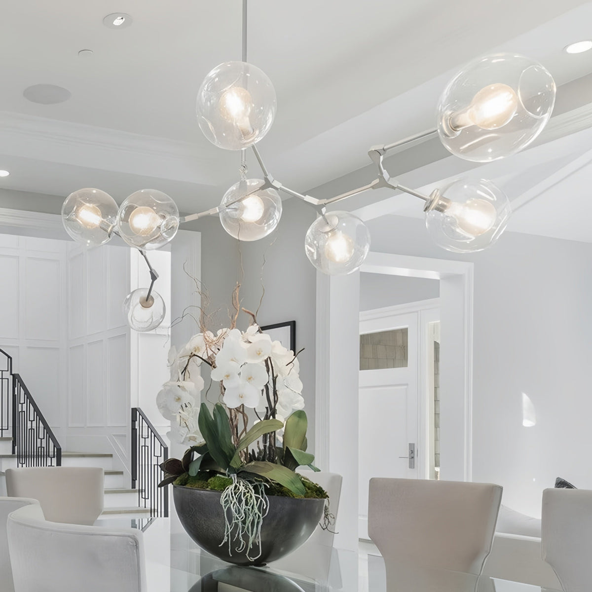 Covington Horizontal Globe Branching Bubble Chandelier - Zelno Lighting