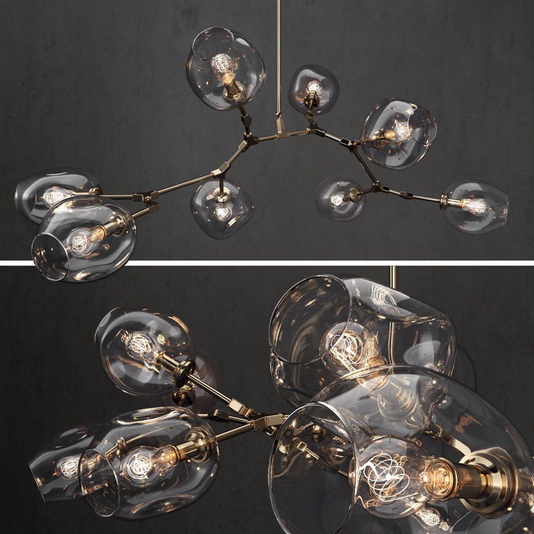 Covington Horizontal Globe Branching Bubble Chandelier - Zelno Lighting