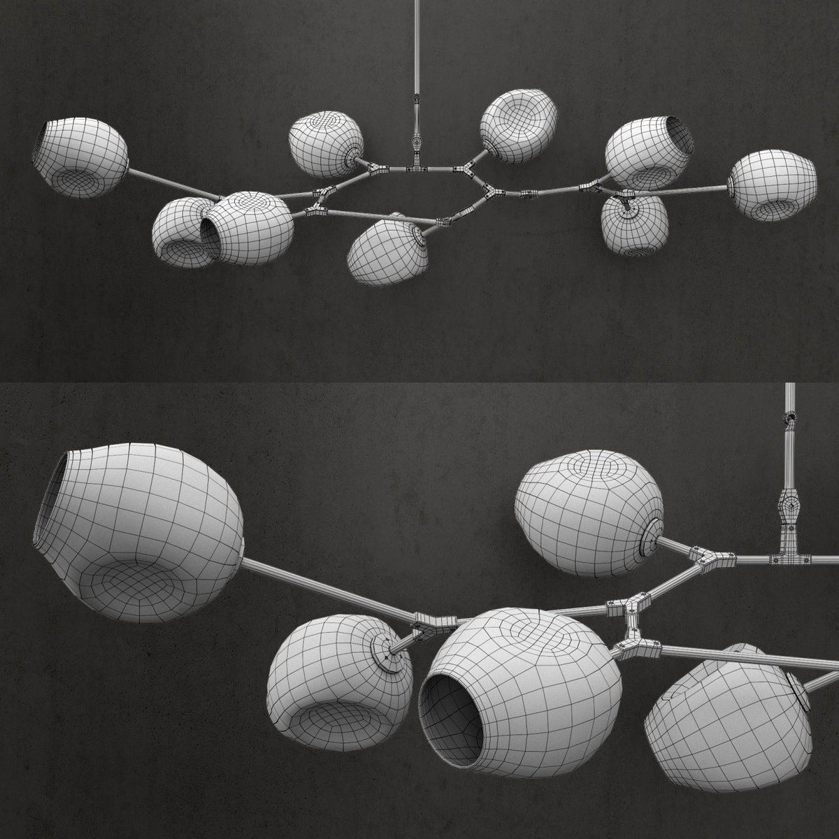 Covington Horizontal Globe Branching Bubble Chandelier - Zelno Lighting