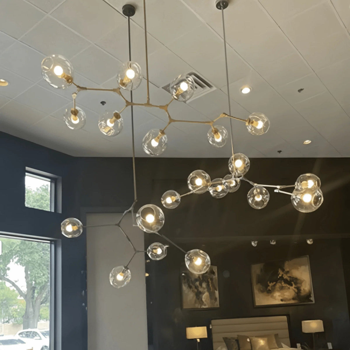 Covington Horizontal Globe Branching Bubble Chandelier - Zelno Lighting