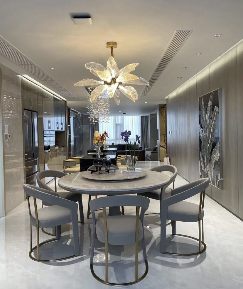 Creative Bionic Resin Leaves Chandelier for Living Room/Dining Room/Staircase - Zelno Lighting