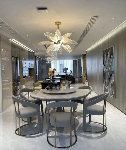 Creative Bionic Resin Leaves Chandelier for Living Room/Dining Room/Staircase - Zelno Lighting