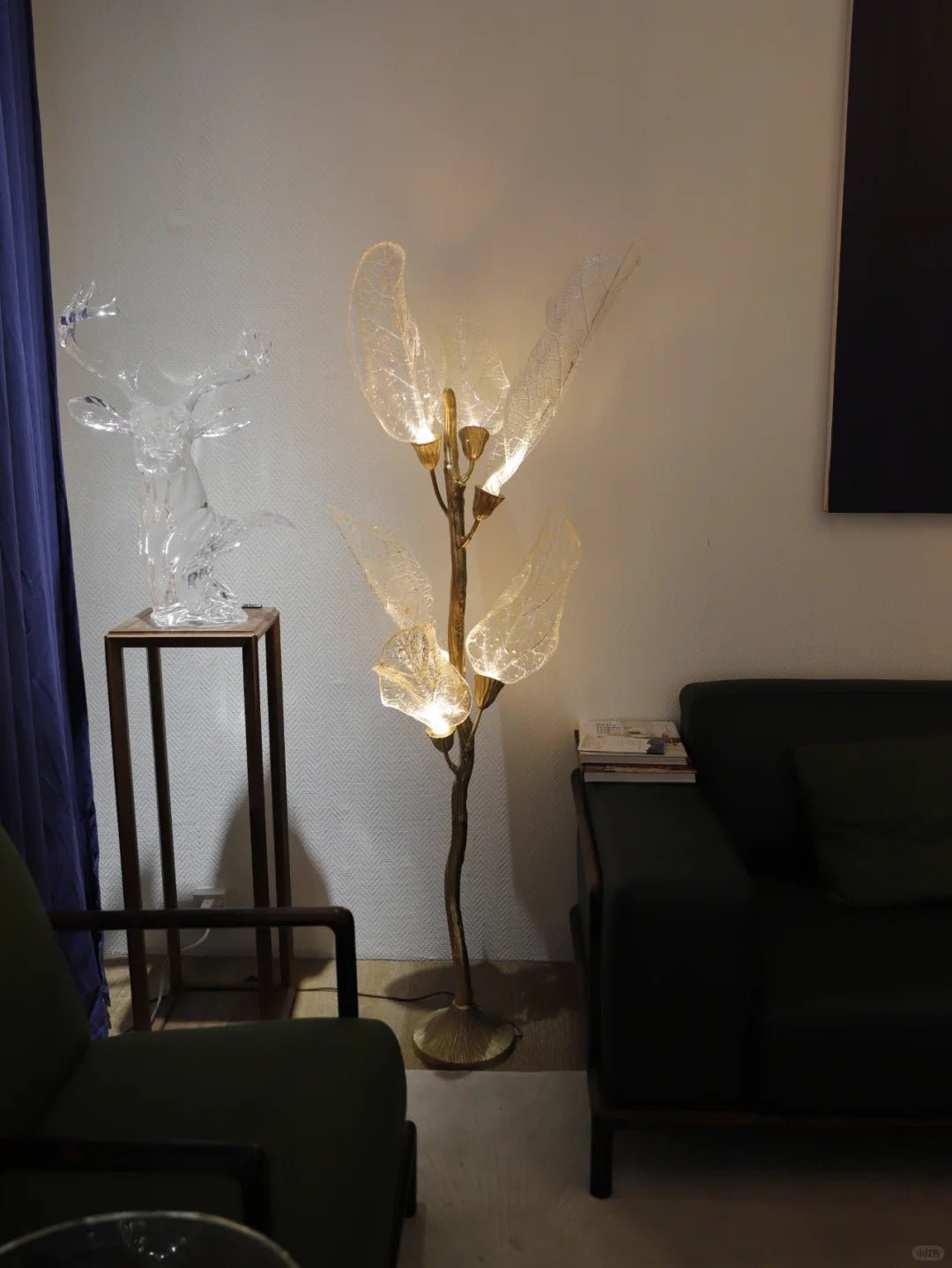 Creative Bionic Resin Leaves Chandelier for Living Room/Dining Room/Staircase - Zelno Lighting