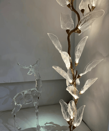 Creative Bionic Resin Leaves Chandelier for Living Room/Dining Room/Staircase - Zelno Lighting