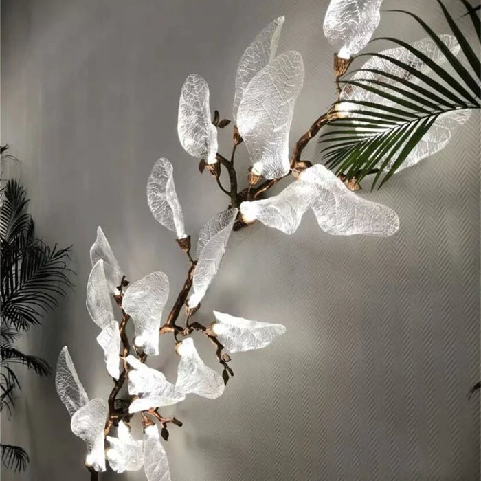 Creative Bionic Resin Leaves Chandelier for Living Room/Dining Room/Staircase - Zelno Lighting