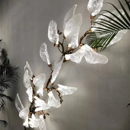 Creative Bionic Resin Leaves Chandelier for Living Room/Dining Room/Staircase - Zelno Lighting