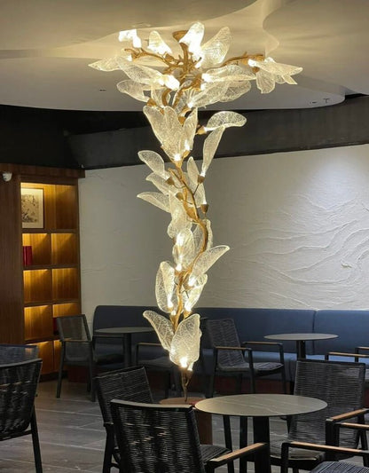 Creative Bionic Resin Leaves Chandelier for Living Room/Dining Room/Staircase - Zelno Lighting